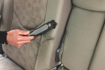 Detail Factory Pet Hair Brush for Car Interior, Rubber Bristle Fur Remover for Carpet, Upholstery, Seats, Cargo Areas & Pet Beds, Gray
