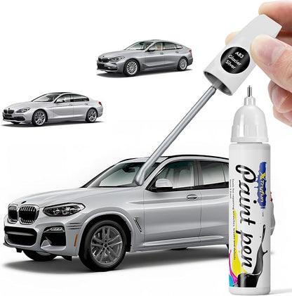 A83 Glacier Silver Touch Up Paint Compatible with BMW, DIY Car Paint Scratch Repair, Quick & Easy Fix Automotive Scratch Repair for X1/X2/X3/X4/X5/X6/1 2 3 4 5 7Series/Z4/B6/B7