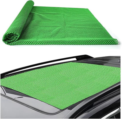 Car Roof Rack Pads, 47" X 40" Vehicle Rooftop Cargo Bag Protective Mat, Non-Slip Automotive Roof Cushioned Protection Layer Accessories, Universal for SUV, Sedan, Truck (Green)