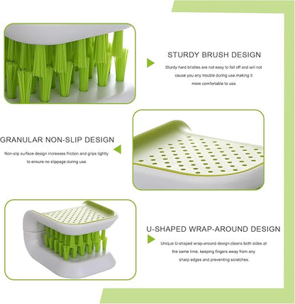 Sun Walker Car Seat Belt Cleaning Brush, Non-Slip Double-Sided Bristle Seatbelt Detailing Tool, Multifunctional Closable Safety Belt Washing Brush Kitchen Tableware Cleaner