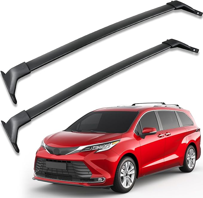 KINGGERI Roof Rack Cross Bars Compatible with Toyota Sienna 2021 2022 2023 2024 2025 2026, Aluminum Roof Rails Crossbars Replacement for Rooftop Cargo Basket Carrier Bag Luggage Rails Kayak Bike