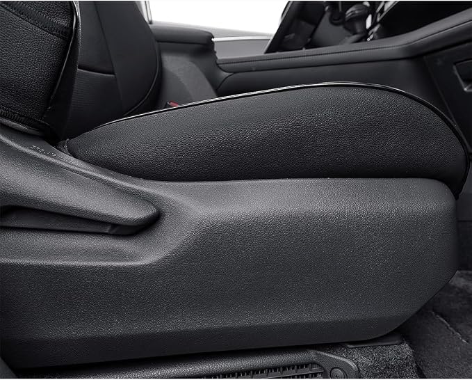 EKR Sienna Seat Covers for 2021-2026 Toyota Sienna Limited,Platinum,2nd Row Captain Chairs with Legrest 7 Seats,Automotive Seat Covers,Car Seat Cover Full Set,Leather(Black)