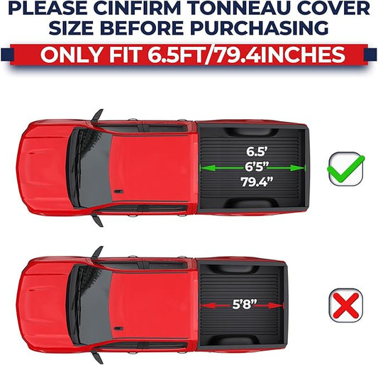 MOSTPLUS Roll-Up Soft Vinyl Truck Bed Tonneau Cover Compatible with 2007-2013 Chevy Chevrolet Silverado/GMC Sierra 1500 | Fleetside 6.5/6.6 FT