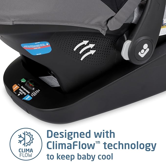 Maxi-Cosi Mico Luxe+ Baby Car Seat: Infant Car Seat with Base and Versatile Baby Carrier Seat Functionality, Urban Wonder