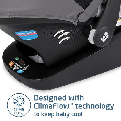 Maxi-Cosi Mico Luxe+ Baby Car Seat: Infant Car Seat with Base and Versatile Baby Carrier Seat Functionality, Urban Wonder