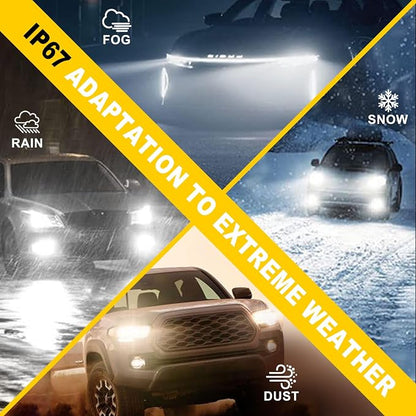 AHOBXD H11 LED Bulb, H8 H9 H16 Bulbs Upgraded 900% Brightness Super Bright with Fan Cooling 60000LM 1:1 Halogen Mini Size 80000Hrs Lifespans Fog Lights Pack of 2