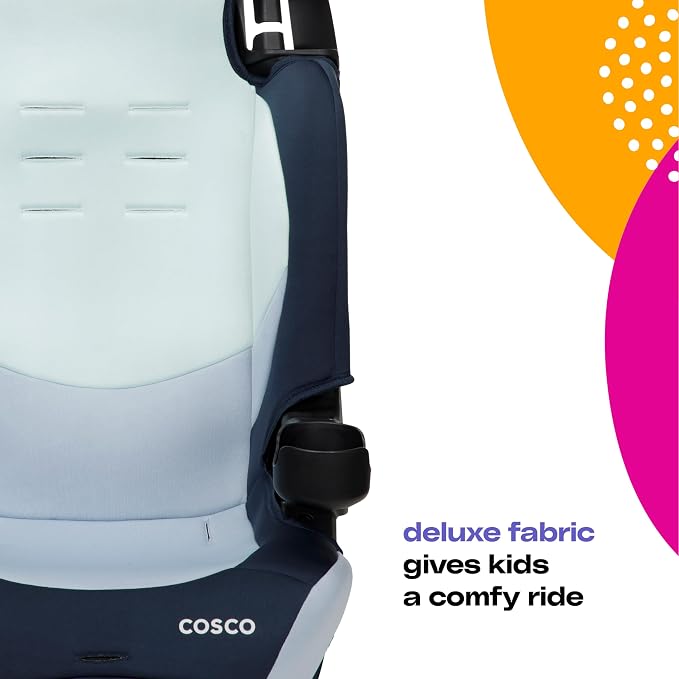 Cosco Kids Finale DX 2-in-1 Booster Car Seat, Forward Facing Toddler Car Seat (40-65 lbs) and Belt Positioning High Back Booster (40-100 lbs), Dusk