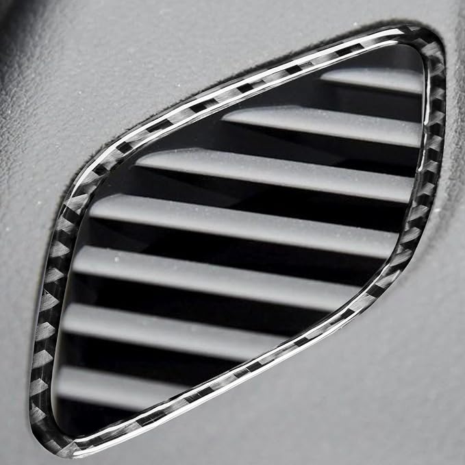 Real Premium Carbon Fiber Sticker Compatible with Audi A3 S3 RS3 8V 2013 2014 2015 2016 2017 2018 2019 Car Dashboard Sides defogging air Vent Decor Auto Interior Accessories Trim Black