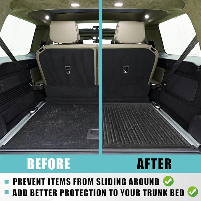 BestEvMod for Rivian R1S All Weather Trunk Mat Protection Accessories, 3D Cargo Liner TPE Material Compatible with Rivian R1S 2022-2025 2026 Interior Accessories
