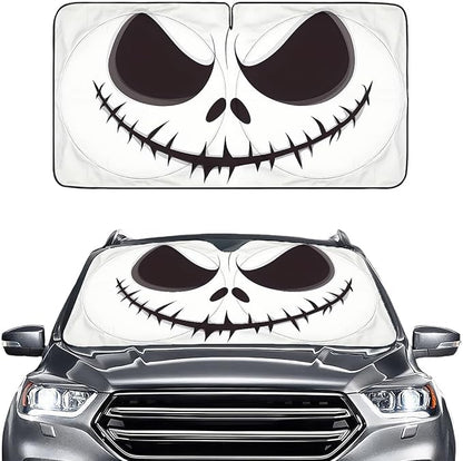 GENANY Funny Windshield Sun Shade for Sedan SUV Truck (55x29 Inches), Automobile Sunshade, Protector Blocks UV, Car Accessories, Christmas Car Decor