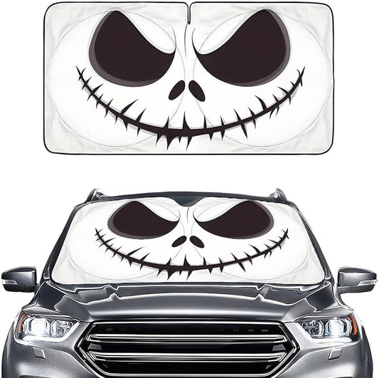 GENANY Funny Windshield Sun Shade for Sedan SUV Truck (55x29 Inches), Automobile Sunshade, Protector Blocks UV, Car Accessories, Christmas Car Decor
