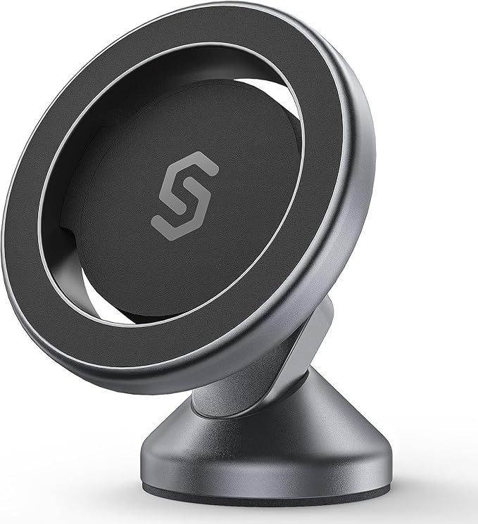 SYNCWIRE MagSafe Car Mount, Magnetic Car Phone Holder for Car Dashboard, 360° Rotating Strong Magnet Phone Mount with 3M VHB Adhesive, Compatible with iPhone 17/16/15/14/13/12 & MagSafe Cases