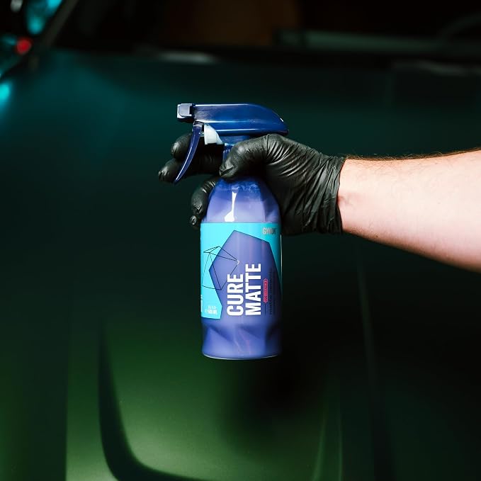 GYEON Cure Matte Redefined Hydrophobic Ceramic Spray Sealant for Matte Paint Vinyl PPF Vehicles with Silica Protection and Water Beading Long‑Lasting Matte Finish