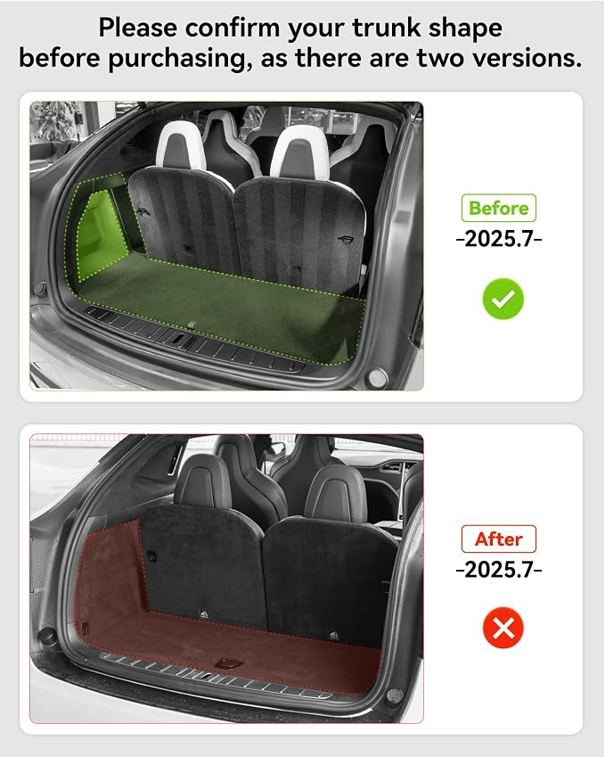 3W Cargo Liner Fit for Tesla Model X 6 Seats 2022-2025(not for 2026) All Weather TPE Custom Fit Floor Liners for Front and Rear Trunk Full Set Car Mats Black