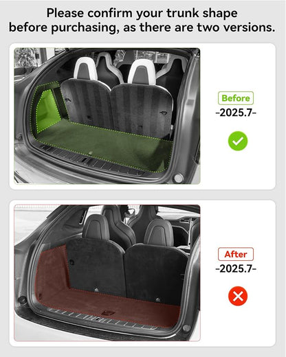 3W Cargo Liner Fit for Tesla Model X 6 Seats 2022-2025(not for 2026) All Weather TPE Custom Fit Floor Liners for Front and Rear Trunk Full Set Car Mats Black