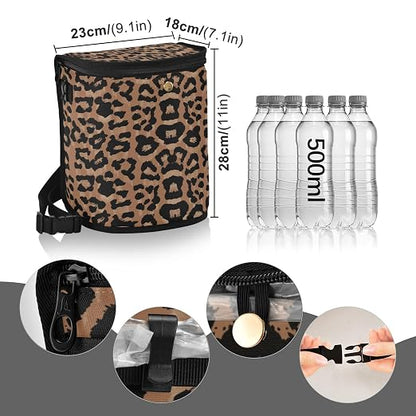 senya Car Trash Can Car Garbage Can Car Waste Basket,Cheeteh Leopard Print Leak-Proof Car Trash Bin, Car Trash Hanging Car Accessories Interior Car Organizer Bag