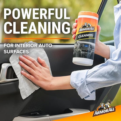 Armor All Car Cleaning Wipes, Wipes for Car Interior and Car-Exterior, 90-Wipes Each (Pack of 6)
