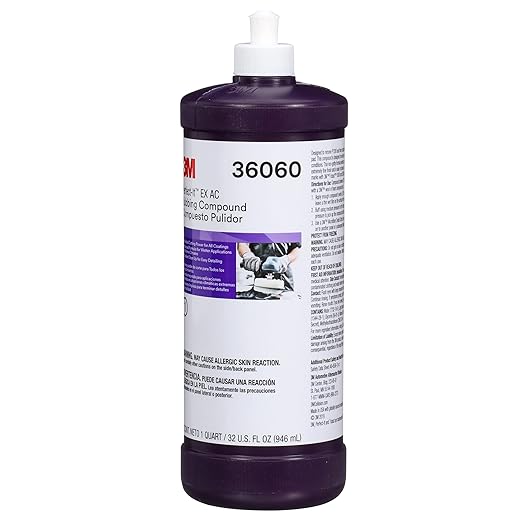 Perfect-It Perfect-It EX AC Rubbing Compound, 36060, Fast Cutting, High Performing, 1 qt (32 fl oz) (Pack of 6)