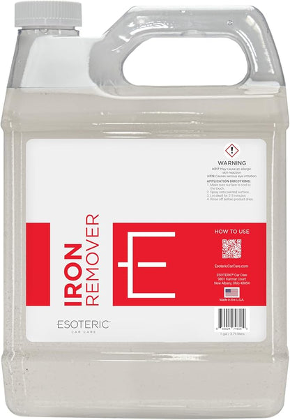 ESOTERIC Iron Remover Decontamination Spray 1 Gallon, Easy to Use, Iron Remover Car Detailing Supplies, Activates Red, Low Odor, Removes Iron Brake Fallout, Perfect for Your Car Detailing Kit