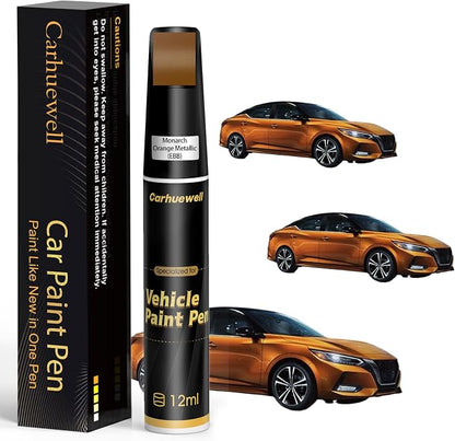 Monarch Orange Metallic(EBB) Touch Up Paint Compatible with Nissan, Exact Match Car Paint Pen Automotive Scratch Repair Remover Kit Quick & Easy Solution for Vehile Chips and Nicks