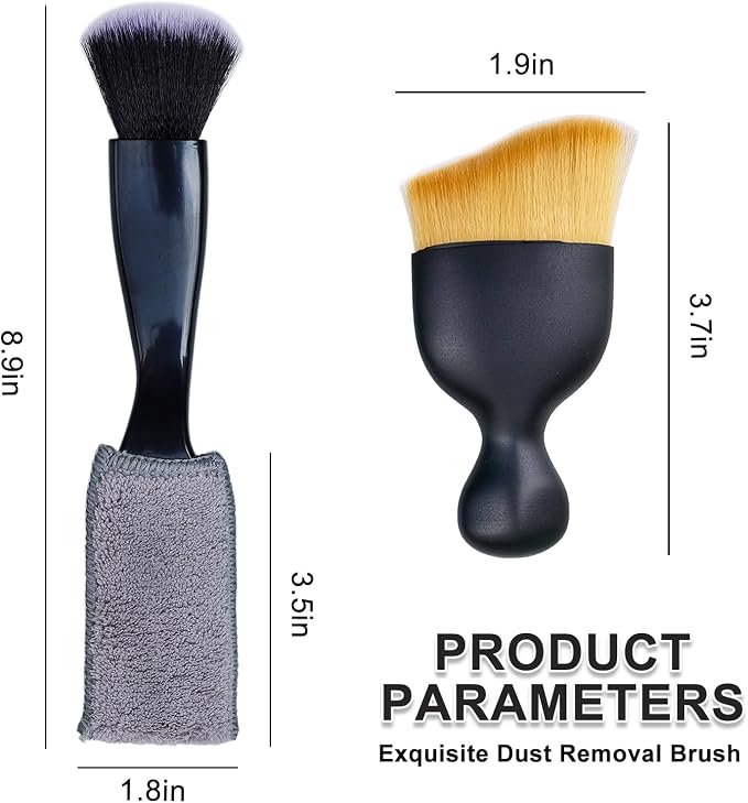 3 Pack Car Interior Detail Dust Brush, Microfiber Duster Brush, Feather Duster, Car Interior Detailing Brush, Cleaning Duster for Car Interior, Air Vents, Computer, Keyboard