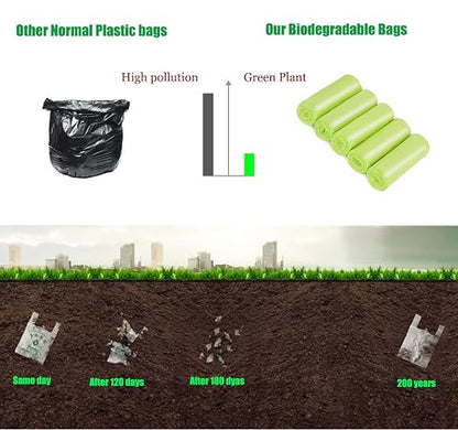 Smart LED Car Trash Can, Bisposable Trash Bags 4Gallon, 150Counts Waterproof Leather Storage Pocket Portable Garbage Bag for Car Bathroom Home Bedroom Office Garbage Can
