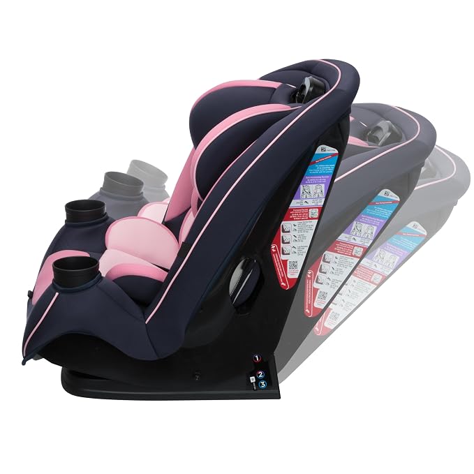 Safety 1st Grow and Go All-in-One Convertible Car Seat, Rear Facing, 5-40 lbs, Forward Facing (30–65 lbs), High Back Booster Seat 40-100 pounds, Vineyard Girl