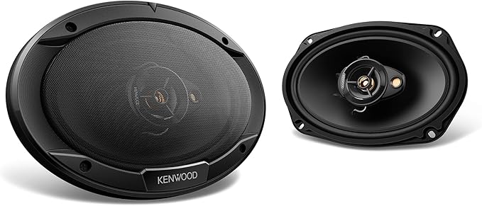 Kenwood KFC-6966R Road Series Car Speakers (Pair) - 6"x9" 3-Way Car Coaxial Speakers, 400W, 4-Ohm Impedance, Polypropylene Woofer & Electro-Dynamic Tweeter, Heavy Duty Magnet Design