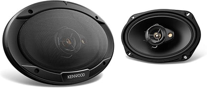 Kenwood KFC-6966R Road Series Car Speakers (Pair) - 6"x9" 3-Way Car Coaxial Speakers, 400W, 4-Ohm Impedance, Polypropylene Woofer & Electro-Dynamic Tweeter, Heavy Duty Magnet Design