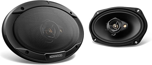 Kenwood KFC-6966R Road Series Car Speakers (Pair) - 6"x9" 3-Way Car Coaxial Speakers, 400W, 4-Ohm Impedance, Polypropylene Woofer & Electro-Dynamic Tweeter, Heavy Duty Magnet Design