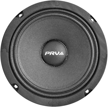 PRV AUDIO 6.5 Midrange Speakers Pair 6MR200A-4, 200 Watts, 4 Ohm Shallow Mount Car Audio Slim Speaker, 1.5 in Voice Coil, Compact for Doors (2 Speakers)
