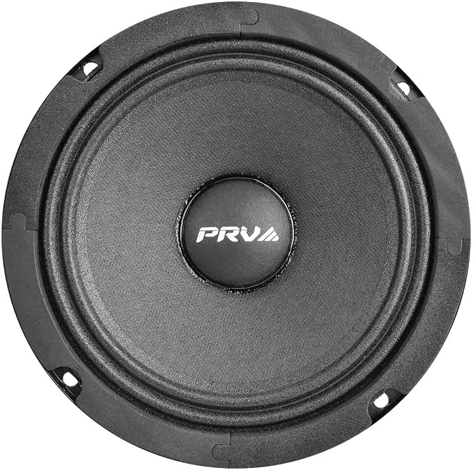 PRV AUDIO 6.5 Inch Shallow Midrange Speaker, 6MR200A-4, 200 Watts, 4 Ohm Shallow Mount Car Audio Slim Speaker, 1.5 in Voice Coil, Compact for Doors (Single)