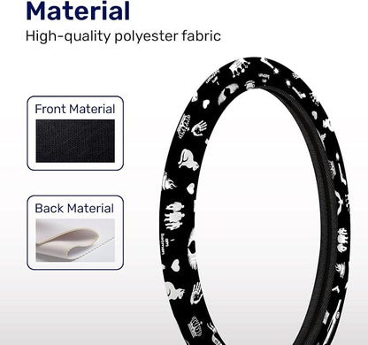 GENANY Mystic Energy Steering Wheel Cover, Non Slip Polyester Car Wheel Protector for Car SUV Truck, Universal 15 Inch