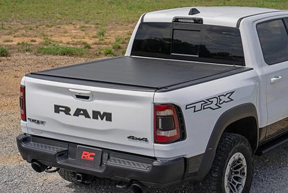 Rough Country Hard Roll-Up Tonneau Cover for Ram 1500 (2019-2026) & TRX (2021-2024) - Aluminum Truck Bed Cover, Fits 5'7 Bed