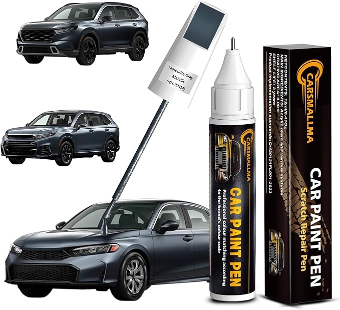 Car Touch Up Paint for Honda(NH-904M Meteorite Gray Metallic), Color Accurate Car Scratch Repair Remover Pen,Auto Paint Quick and Easy to fix Vehicle Chips and Nicks Scuff