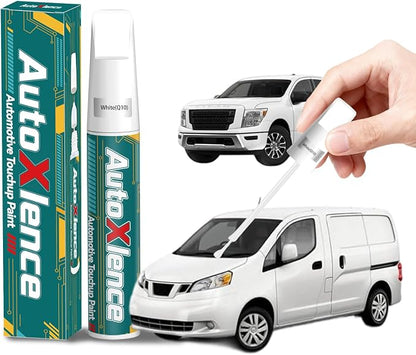 White(Q10) Touch Up Paint Compatible with Nissan Car Paint Pen Scratch Repair Automotive Scratch Remover Fix Exact Color Match