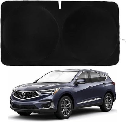 Windshield Sun Shade | Compatible for Acura RDX (2019-2026) | Certified 99.87% UVB & 99.02% UVA Car Sun Shade. Award Winning Sunshade - Patented Technology | Car Shades by Kinder Fluff
