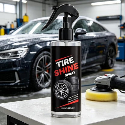 Car Tire Shine, 100ml Wheel Gloss Renewal Mist, Tire Dressing Spray, for Automotive Truck SUV RV Motorcycle Sedan Home Outdoor Garage Workshop