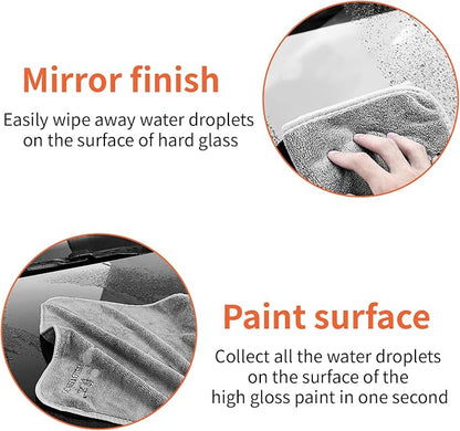 1 Pack 2 Pcs Microfiber Towels for Cars, Car Drying Towel,11.8in*23.6in Highly Absorbent Drying Towel, Suitable for Cars, Trucks, Suvs, Rvs(Grey)