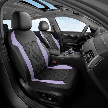 Coverado Car Seat Covers, Front Seat Covers, 2 Front Automotive Seat Cover, Mesh Breathable Seat Protectors, Universal Fit for Most Cars