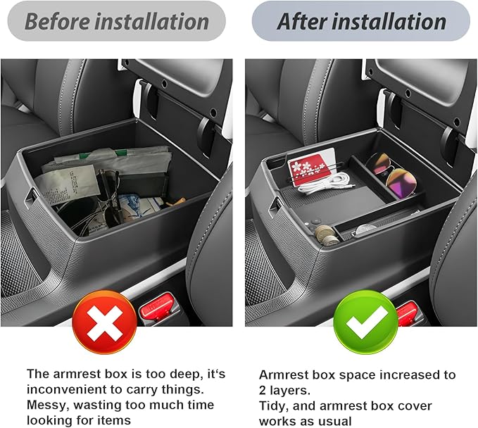 SKTU for 2025 2026 Kia Carnival Center Console Organizer for 2025 2026 Kia Carnival (LX/LXS/EX/SX/SX Prestige) Console Tray Kia Carnival 2025 2026 Accessories Armrest Storage Box with Coins Holder