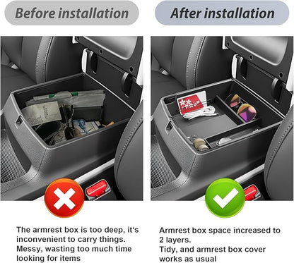 SKTU for 2025 2026 Kia Carnival Center Console Organizer for 2025 2026 Kia Carnival (LX/LXS/EX/SX/SX Prestige) Console Tray Kia Carnival 2025 2026 Accessories Armrest Storage Box with Coins Holder
