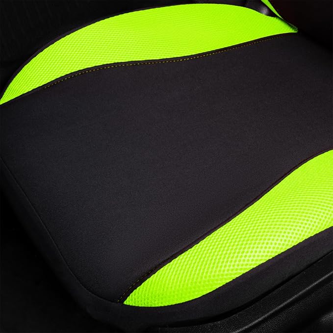 Flying Banner Butterfly car seat Covers ful Set Fashion Universal Lady Woman Female Rear Bench Split Colorized (Green, Full Set)