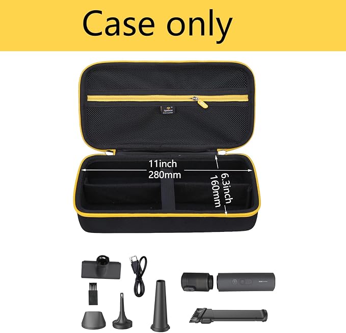 Aproca Case Compatible with HOTO Handheld Car Vacuum Cleaner Cordless, Portable Hard Storage Bag for Accessories (Case Only)