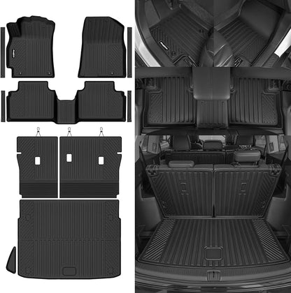 Floor Mats for 2026 Kia K4 Hatchback (Not for K4 Sedan), Trunk Mat and Backrest Mat & Door Sill Guard All Weather TPE Protector for Kia K4 Hatchback Accessories
