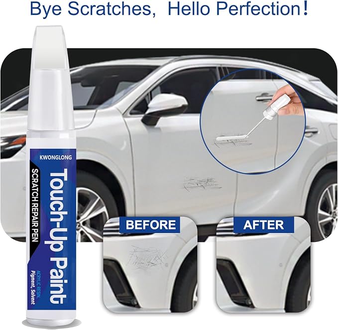 1H9 Nebula Gray Pearl Car Touch-Up Paint for Lexus RZ450e TX550h, 2-in-1 Car Paint Scratch Repair Kit, Quick & Easy Solution to Repair