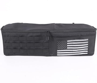 Aunginsy 1PCS Trunk Organizer Compatible with Toyota FJ Cruiser 2007-2021+, Car Right Side Trunk Storage Bag Backseat Hanging Storage Multi-Compartment Space Saving Accessories, With USA Flag Pattern