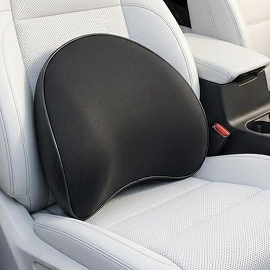 Really Supportive Lumbar Support Pillow for Car, 100% Memory Foam Lumbar Pillow with Breathable Removable Cover, Ergonomic Design - Back Pillow for Car Seat/Back Pain Relief(Timeless Black, 1PC)