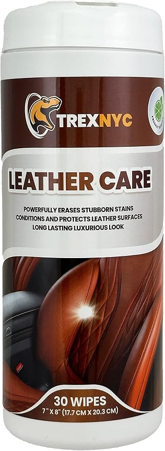 Protectant Wipes, Car Interior Cleaner to Protect Interior Car Surfaces and Fight Cracking & Fading (Leather Wipes, 1 Pack)