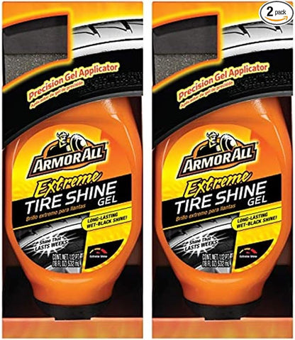 Armor All Extreme Tire Shine Gel, Restoring Color and Tire Protection, 18 Fl Oz (Pack of 2)